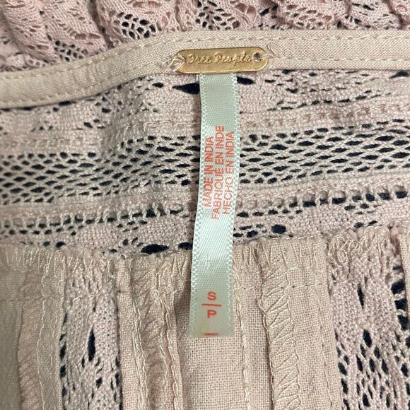 Free People Tea Time Mini Dress in Pale Mauve Size Small - Picture 9 of 10